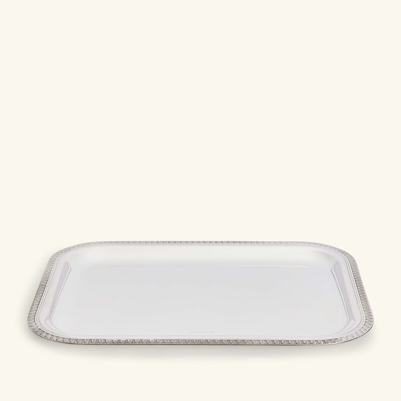 كريستوفل صينية الضيافة مالميزون مستطيلة صغيرة باللون الفضي 26 سم