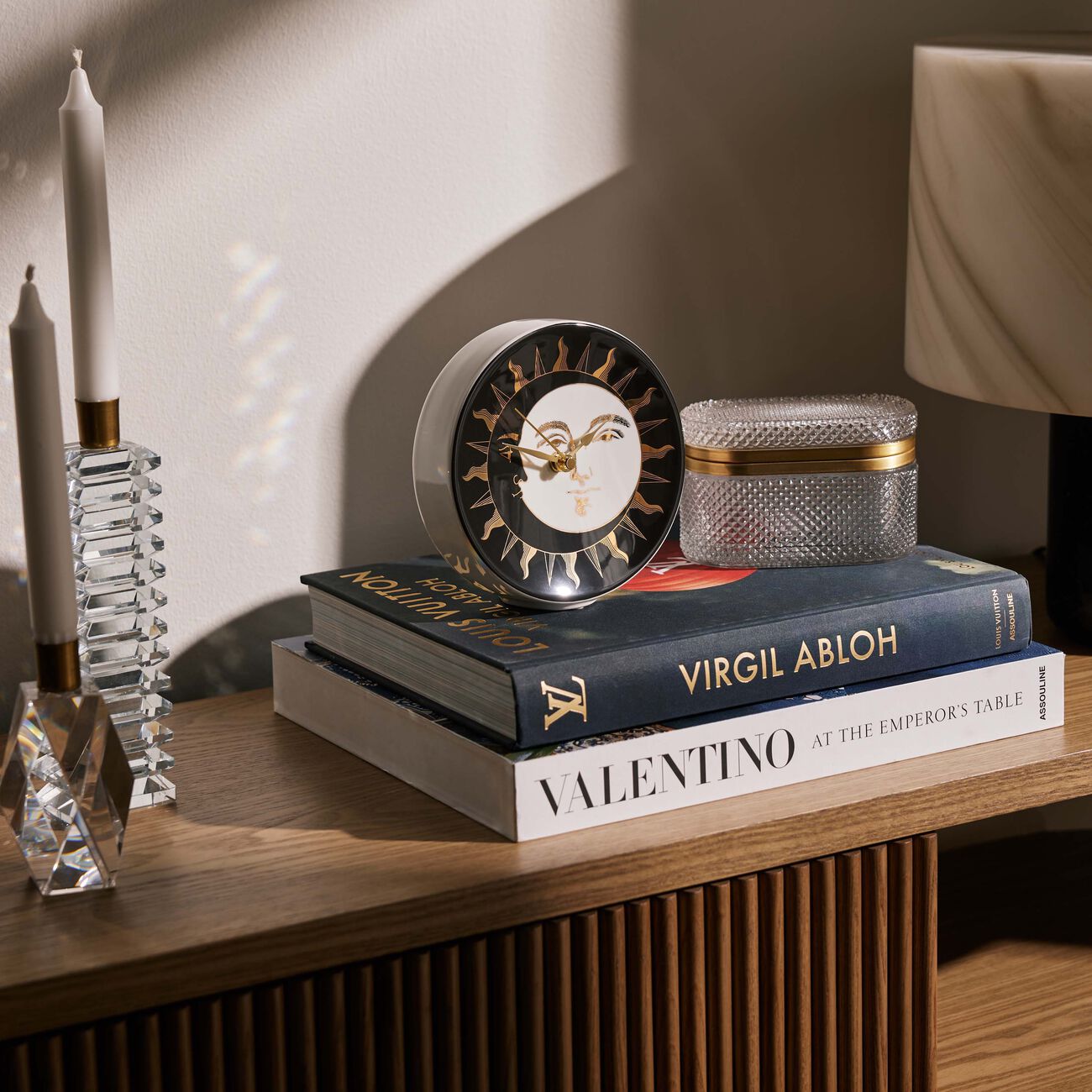 Giorno e Notte Desk Clock Black fornasetti giorno e notte desk clock black