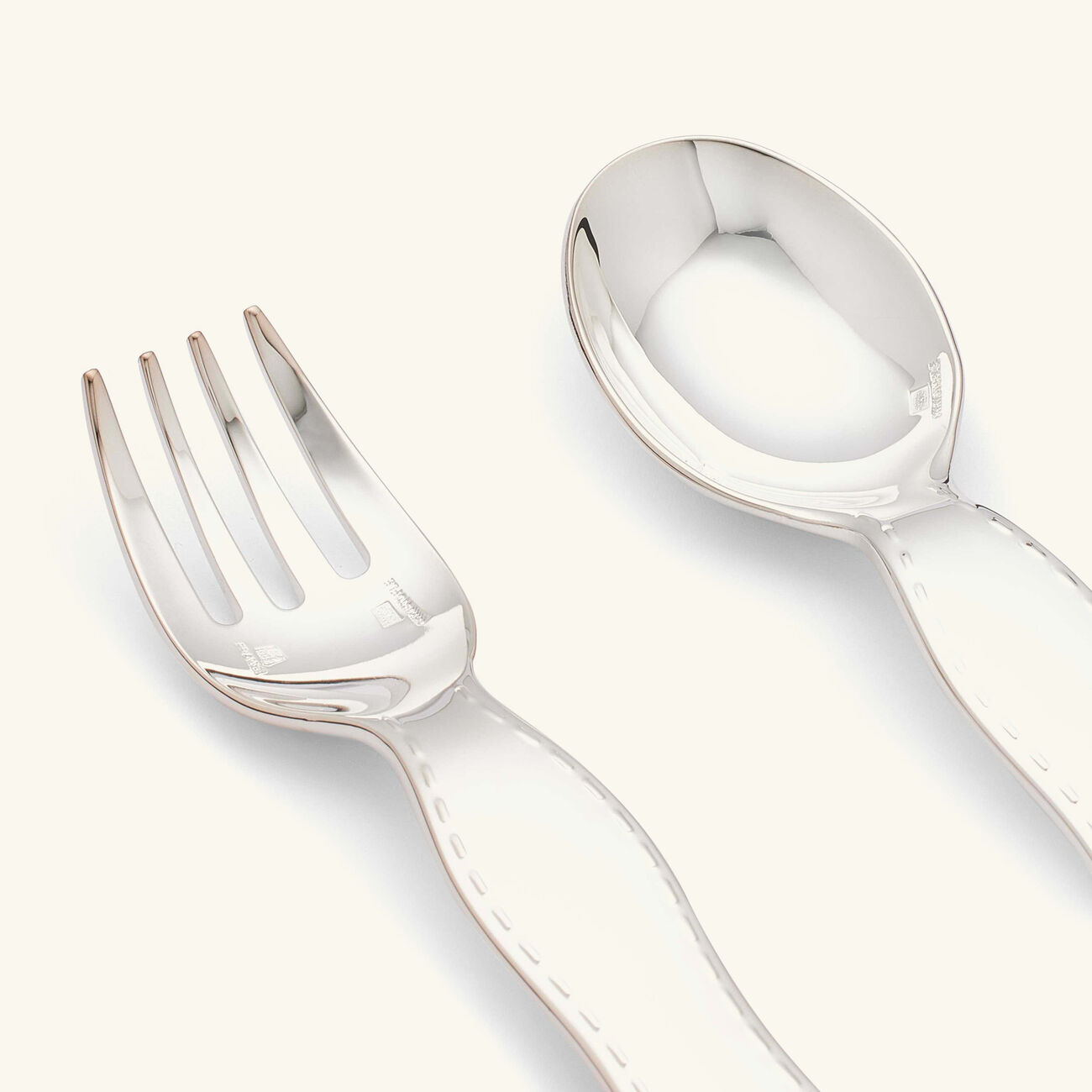 christofle charlie bear two piece baby flatware set silver plated
