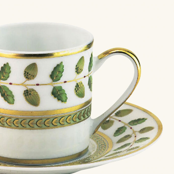 bernardaud constance coffee cup   saucer green