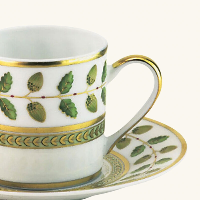 bernardaud constance coffee cup   saucer green
