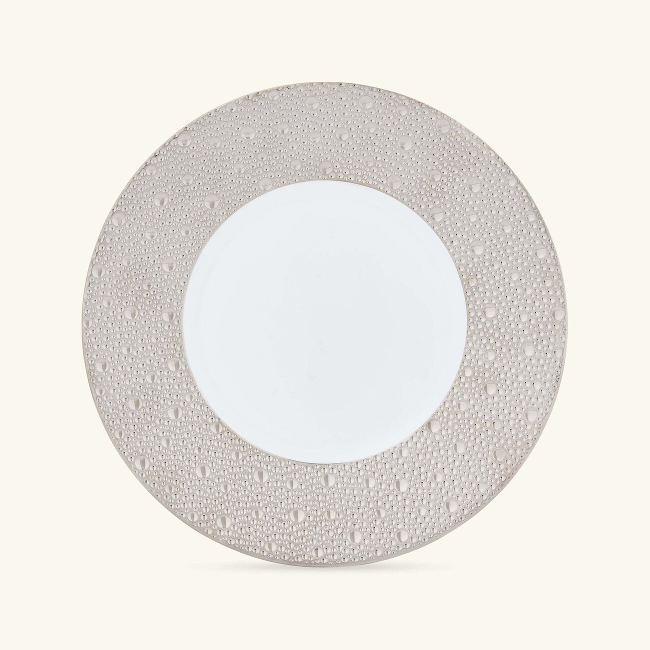 bernardaud ecume salad plate round silver 21cm