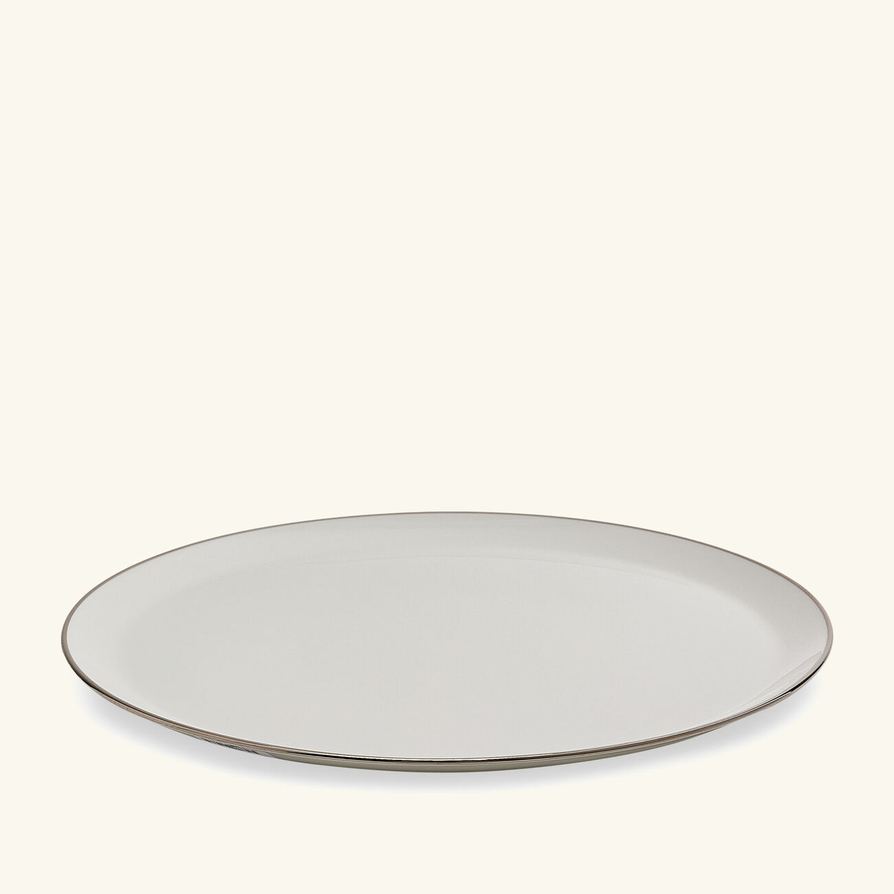 كريستوفل طبق الضيافة آلبي بيضاوي باللون الفضي 31 سم