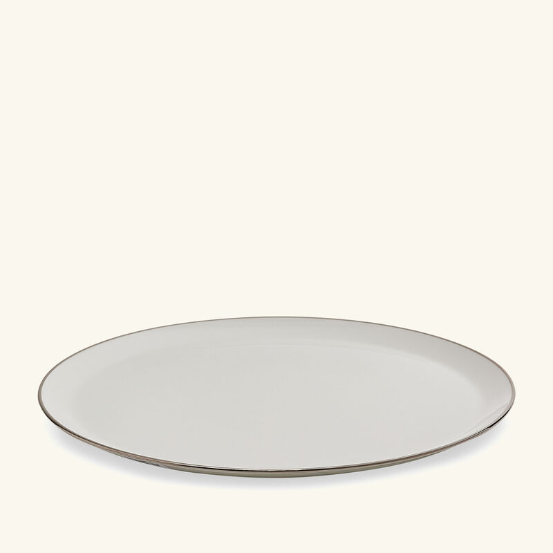 كريستوفل طبق الضيافة آلبي بيضاوي باللون الفضي 31 سم