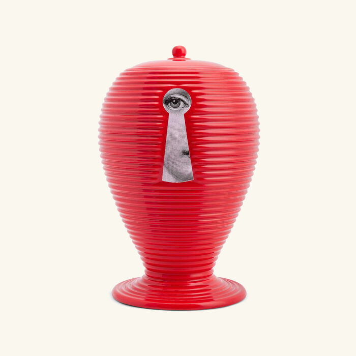 fornasetti rigato serratura vase medium red