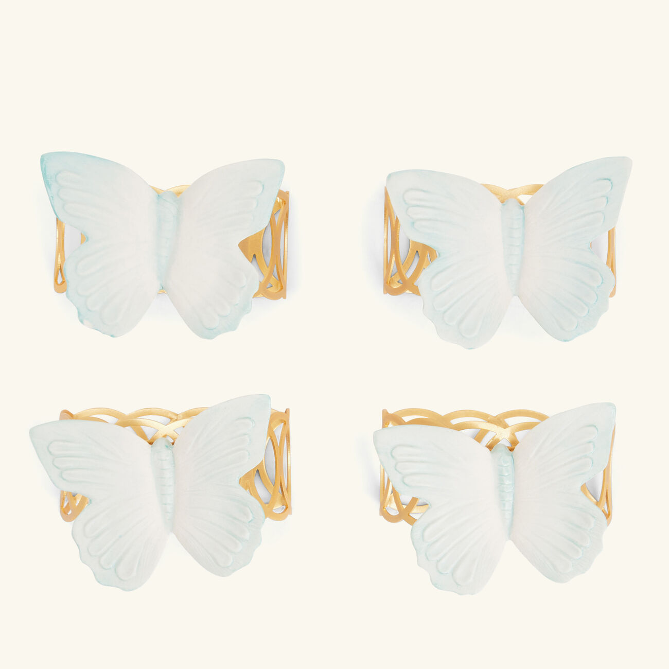 Butterfly Napkin Ring White Set Of 4 villari butterfly napkin ring white set of 4
