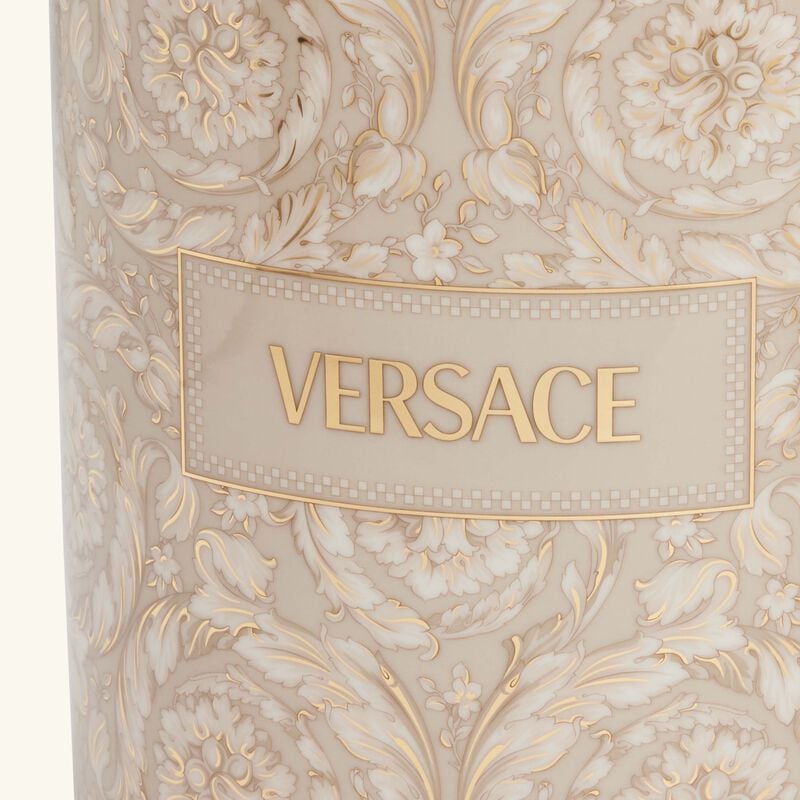 Barocco Beige Vase Round Small versace barocco beige vase round small