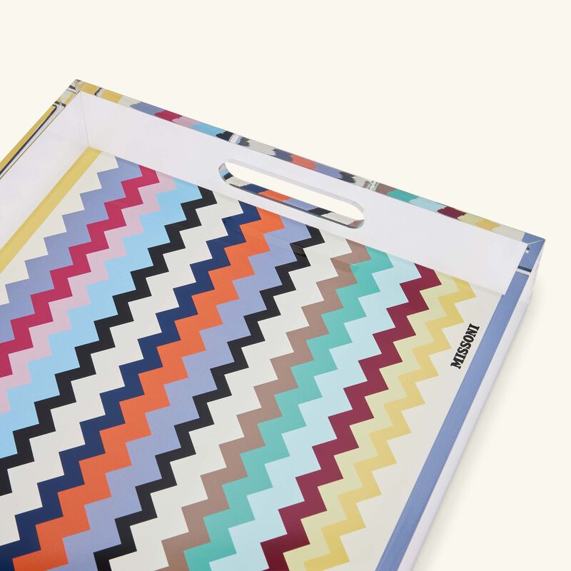 Riverbero Tray Rectangluar Large Multicolor missoni home riverbero tray rectangluar large multicolor