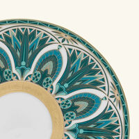 haviland r ves du nil bread   butter plate round green 16cm set of 2