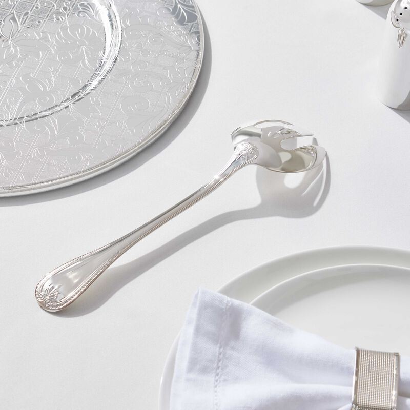 christofle malmaison salad serving fork silver plated