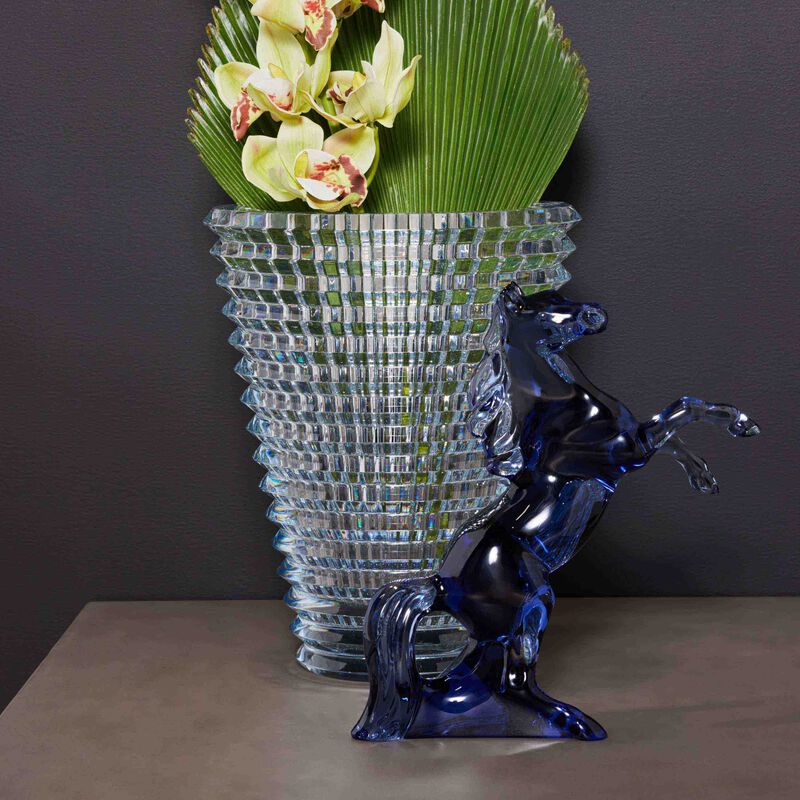 baccarat marengo midnight horse sculpture medium blue