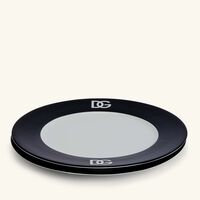 DG Logo Dessert Plate Round 19cm Set Of 2 dolce gabbana casa dg logo dessert plate round 19cm set of 2