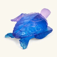 daum mer de corail sea turtle figurine mini blue
