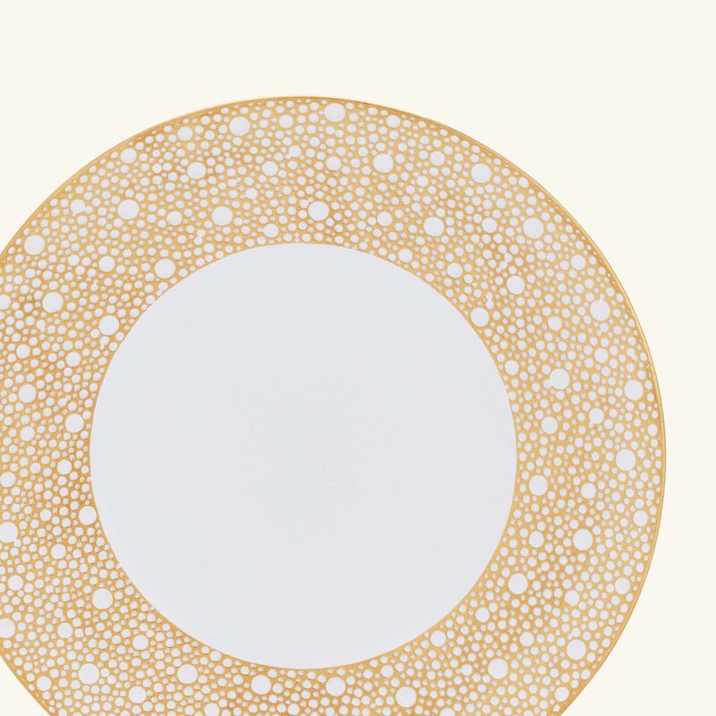 bernardaud ecume mordore service plate round gold 31cm
