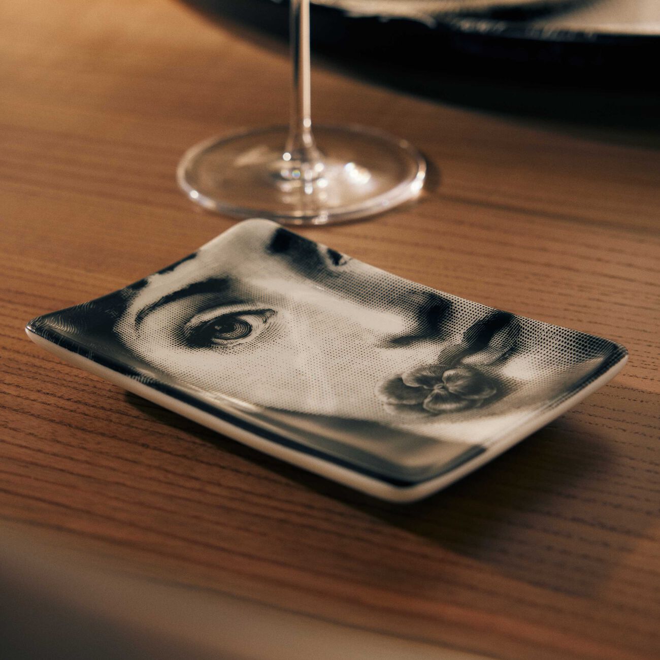Tema e Variazioni no.137 Ashtray Rectangular Grey fornasetti tema e variazioni no 137 ashtray rectangular grey