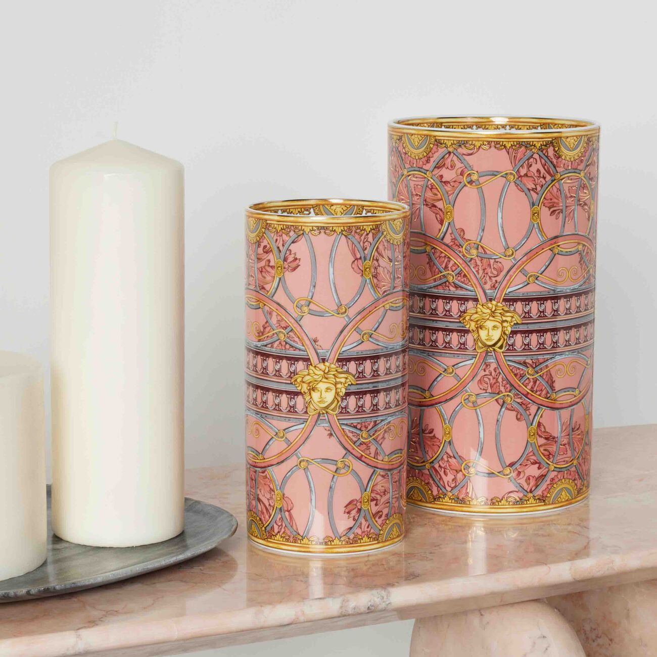 versace scala del palazzo vase small pink