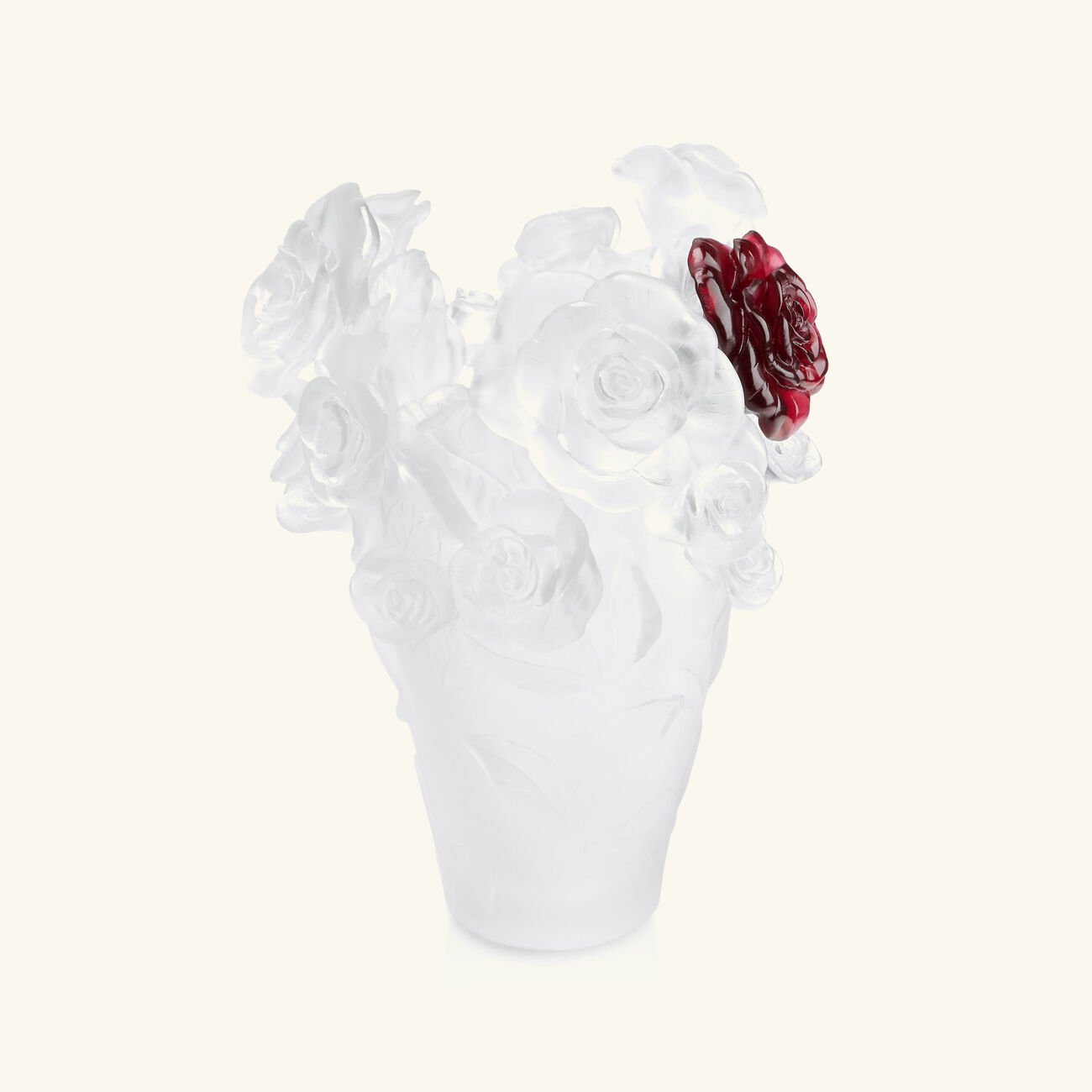Rose Passion Vase Medium White Limited Edition daum rose passion vase medium white limited edition