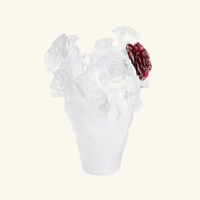 Rose Passion Vase Medium White Limited Edition daum rose passion vase medium white limited edition