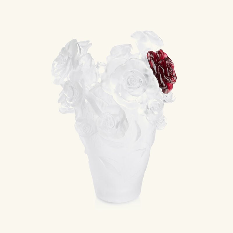 Rose Passion Vase Medium White Limited Edition daum rose passion vase medium white limited edition