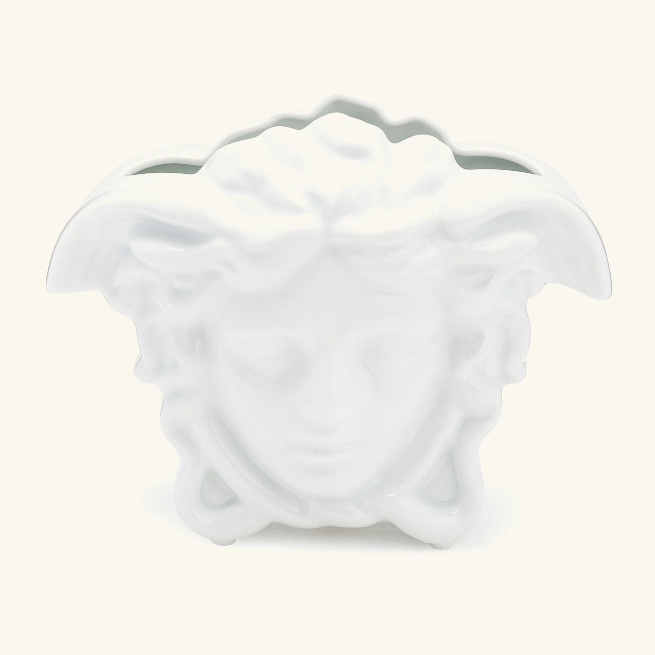 versace medusa grande vase small white