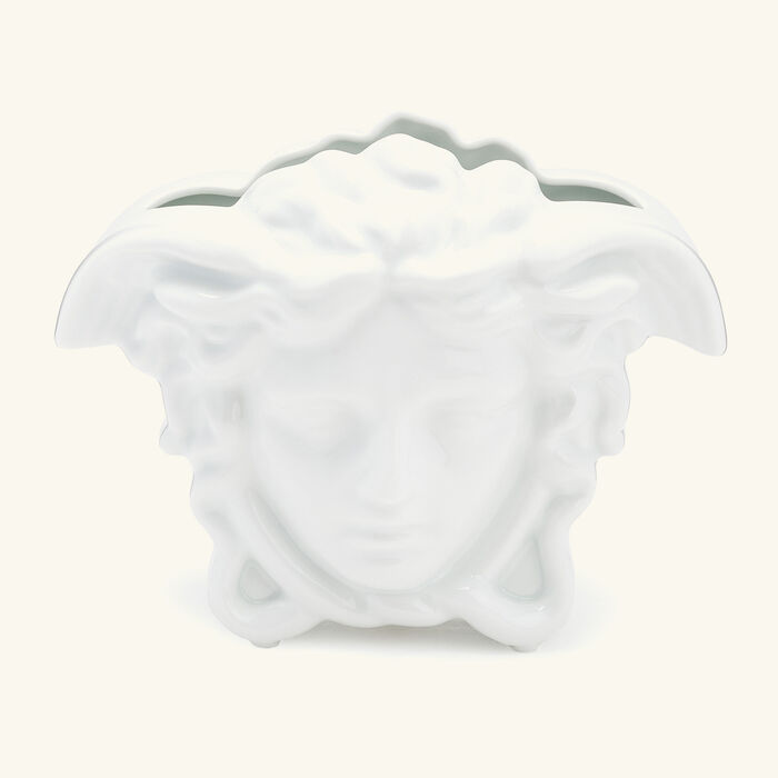 versace medusa grande vase small white