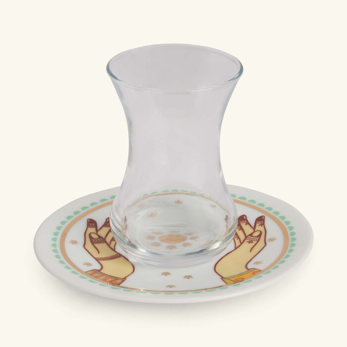 Hessa Tea Cup & Saucer Clear Set Of 6 silsal hessa tea cup saucer clear set of 6