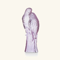 lalique two parakeets sculpture small pink