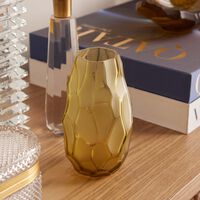 lalique terramineral silex vase small amber