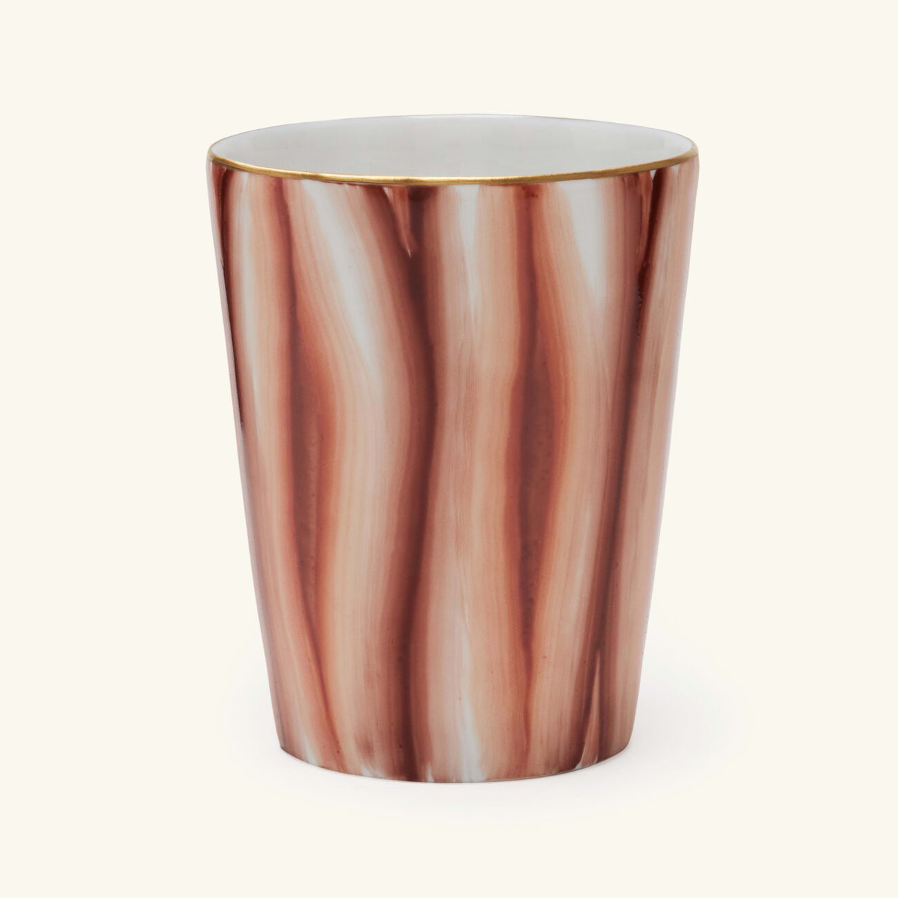 marie daage handpainted goblet glass orange