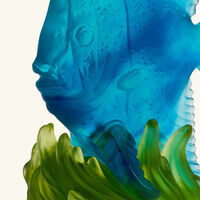 daum maya platax fish figurine mini blue