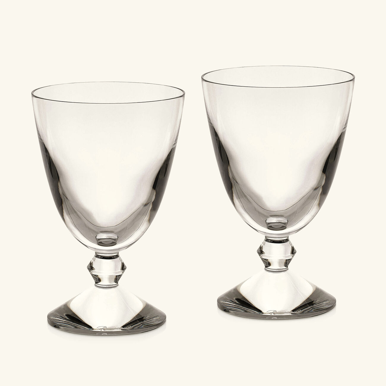 baccarat vega wine glass clear set of 2
