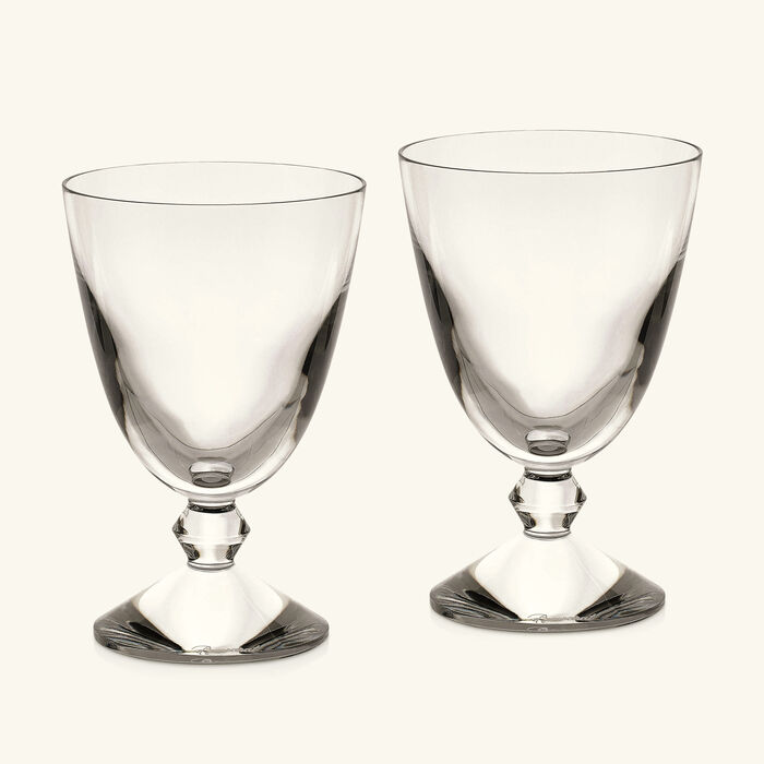 baccarat vega wine glass clear set of 2