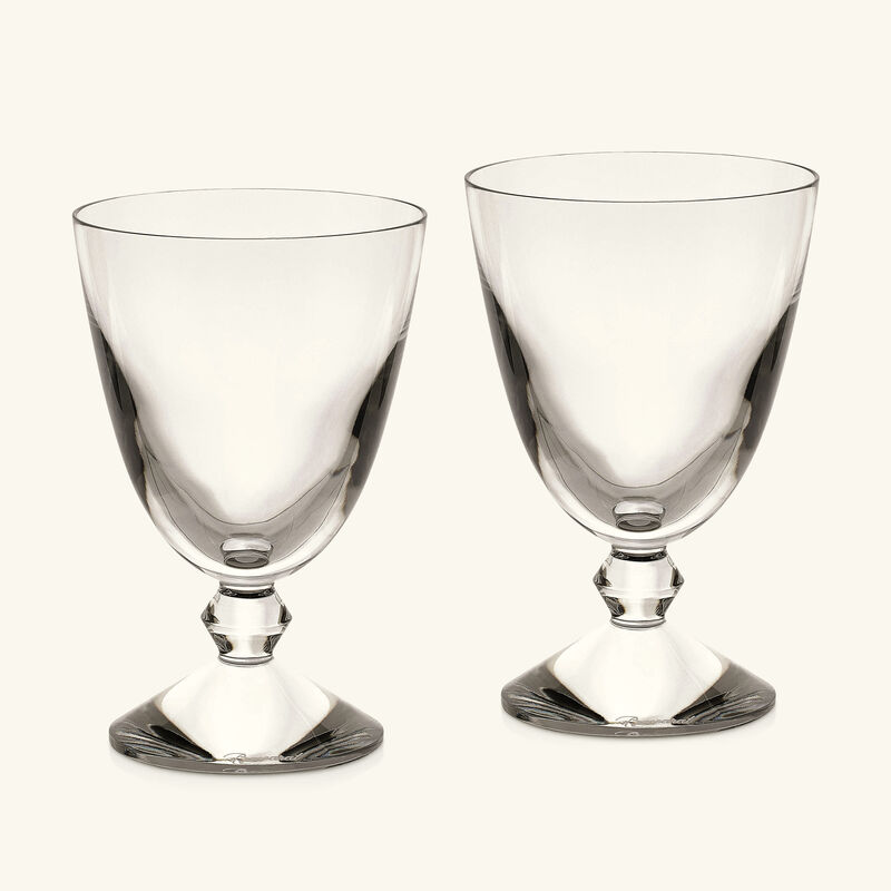 baccarat vega wine glass clear set of 2