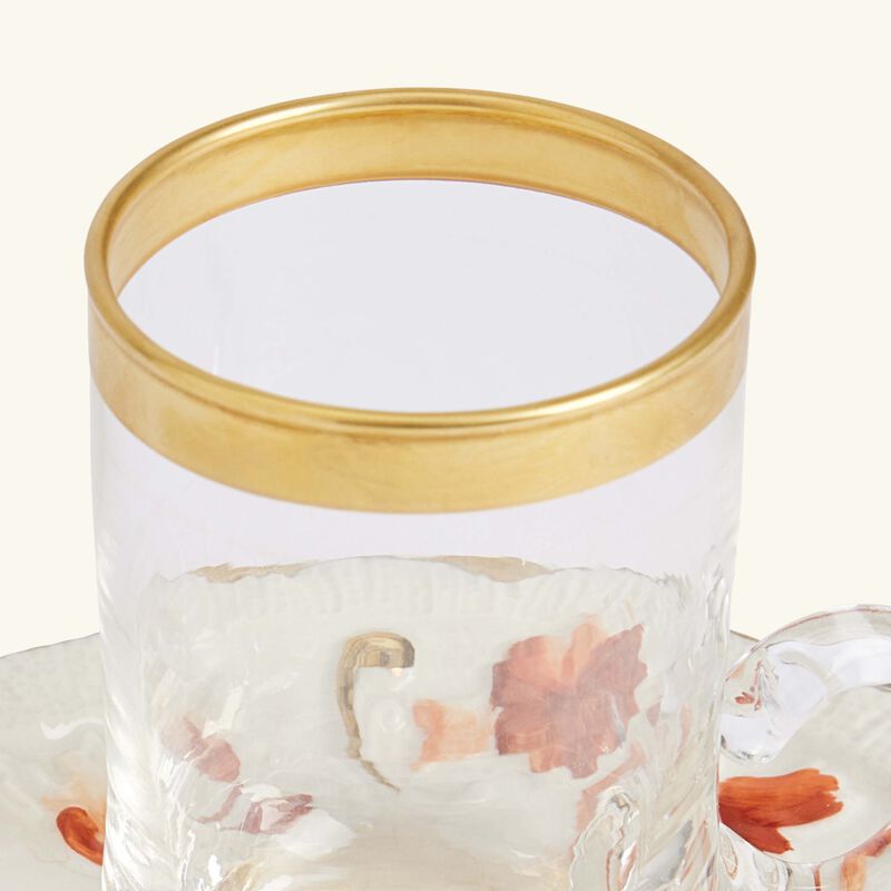 villari taormina arabic tea cup   saucer red