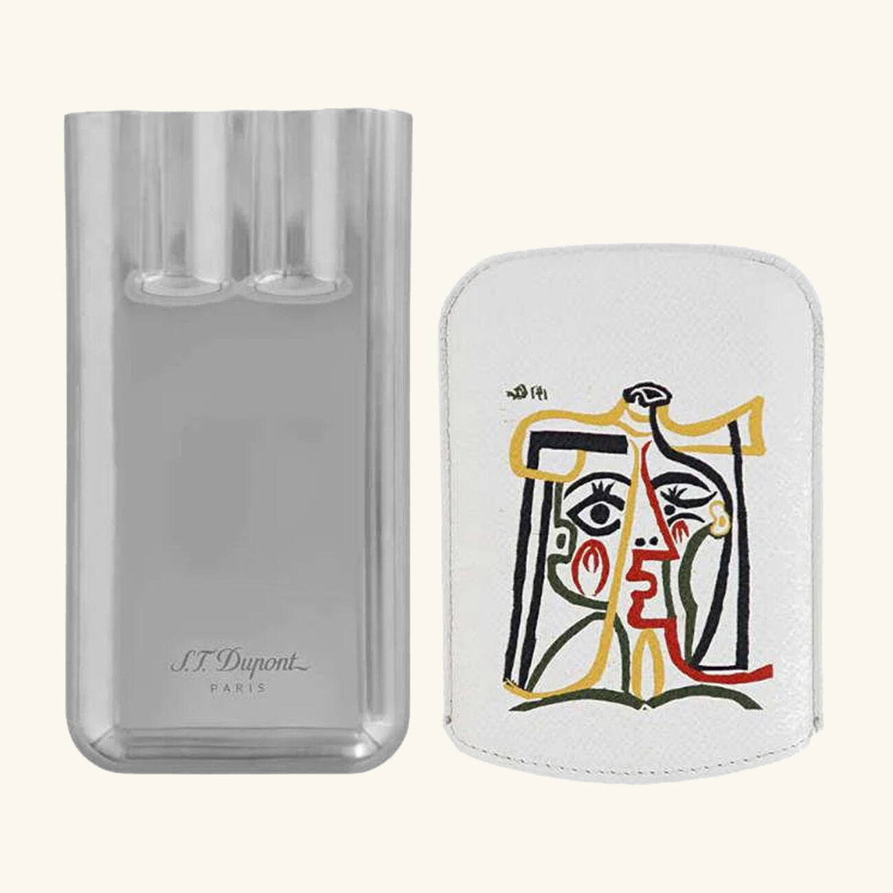 Picasso Triple Cigar Case White st dupont picasso triple cigar case white