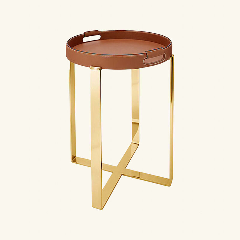 ralph lauren home wyatt tray   stand large brown