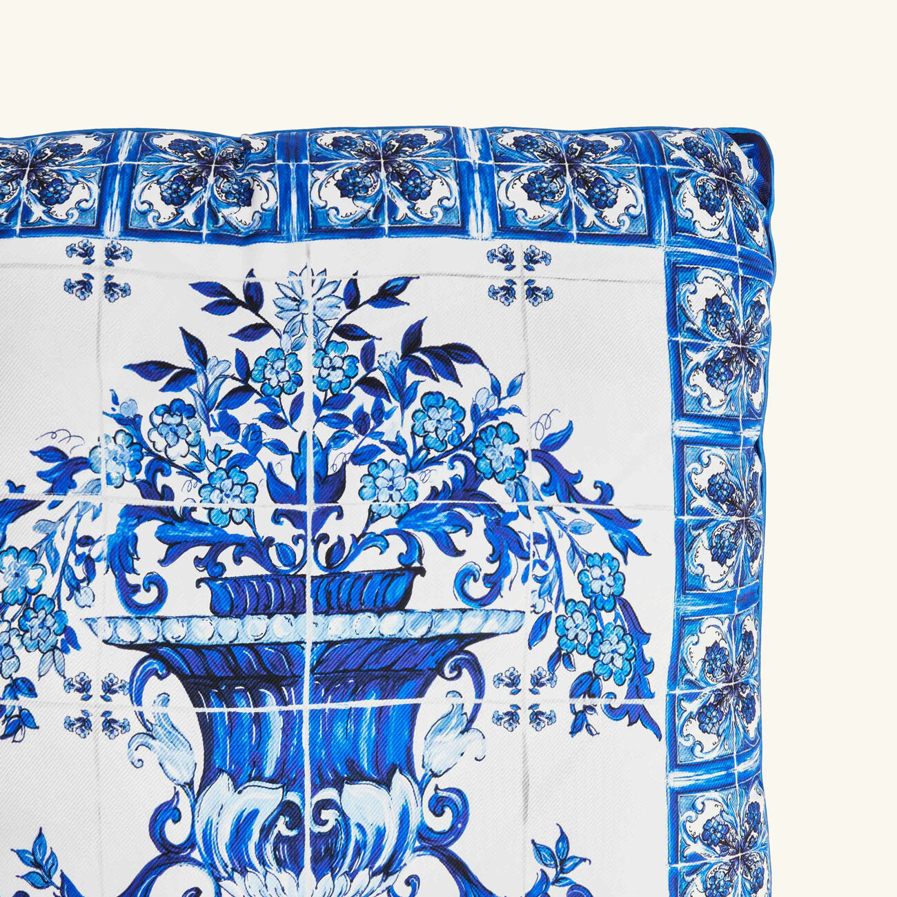 dolce gabbana casa blu mediterraneo silk twill pillow