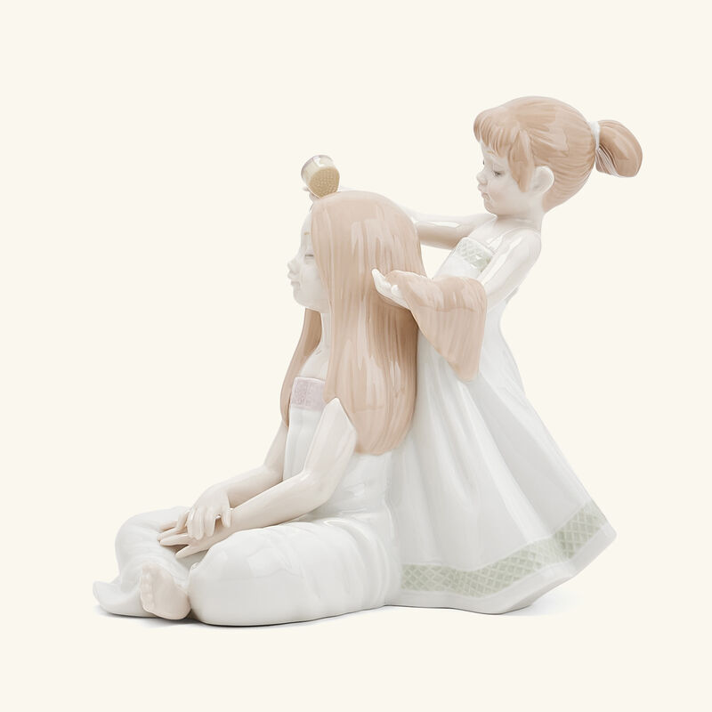 Combing Your Hair Sculpture Small White lladro combing your hair sculpture small white