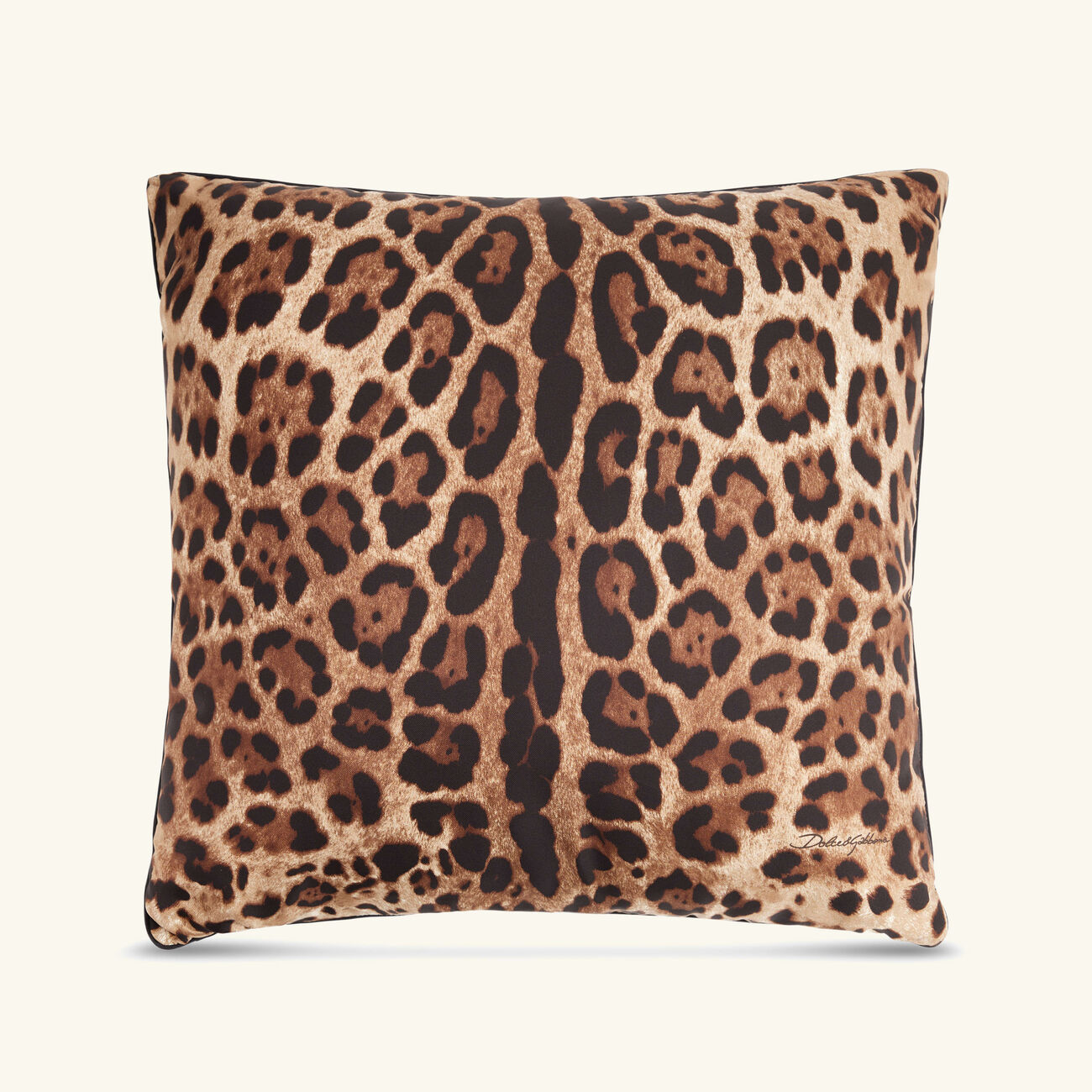 dolce gabbana casa silk twill pillow brown
