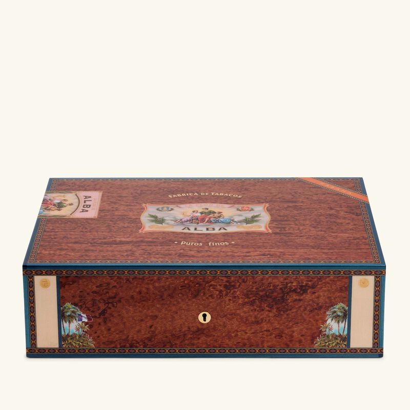 elie bleu flora de alba cigar humidor brown