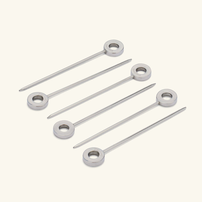 طقم أوه دو كريستوفل مؤلف من 6 أعواد للكوكتيل من الستانلس ستيل