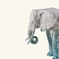 lladro elephant underwater sculpture medium white