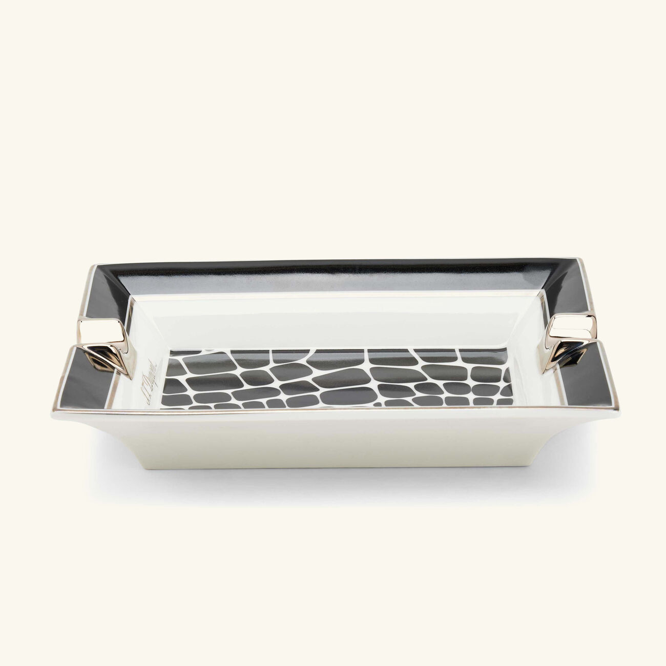 Crocodile Ashtray Rectangular Mini Black st dupont crocodile ashtray rectangular mini black