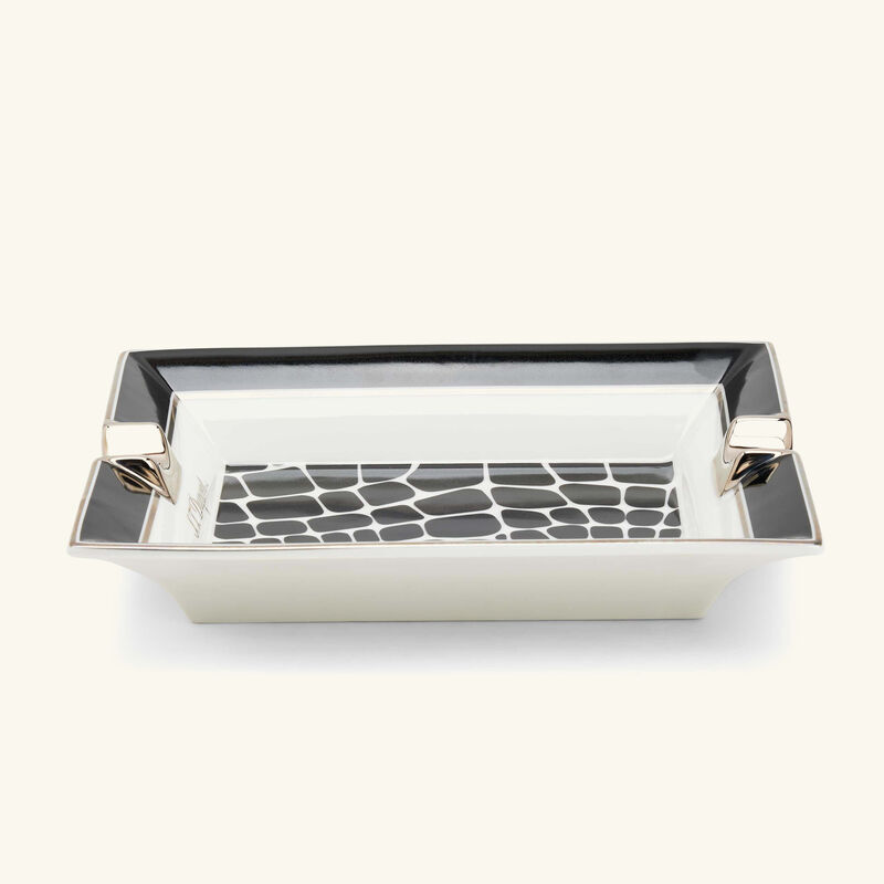 Crocodile Ashtray Rectangular Mini Black st dupont crocodile ashtray rectangular mini black