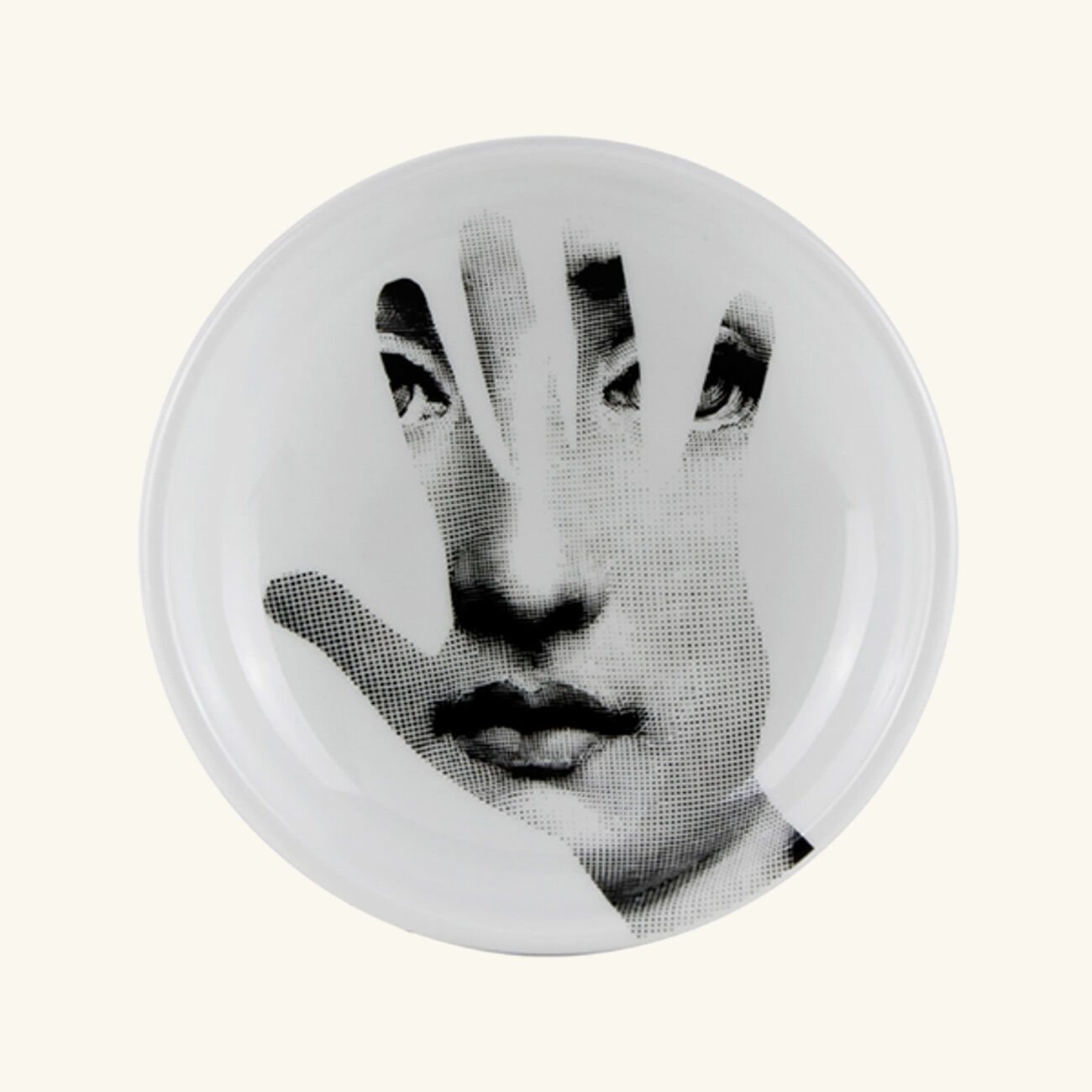 Tema e Variazioni no.15 Ashtray Round Small Black fornasetti tema e variazioni no 15 ashtray round small black