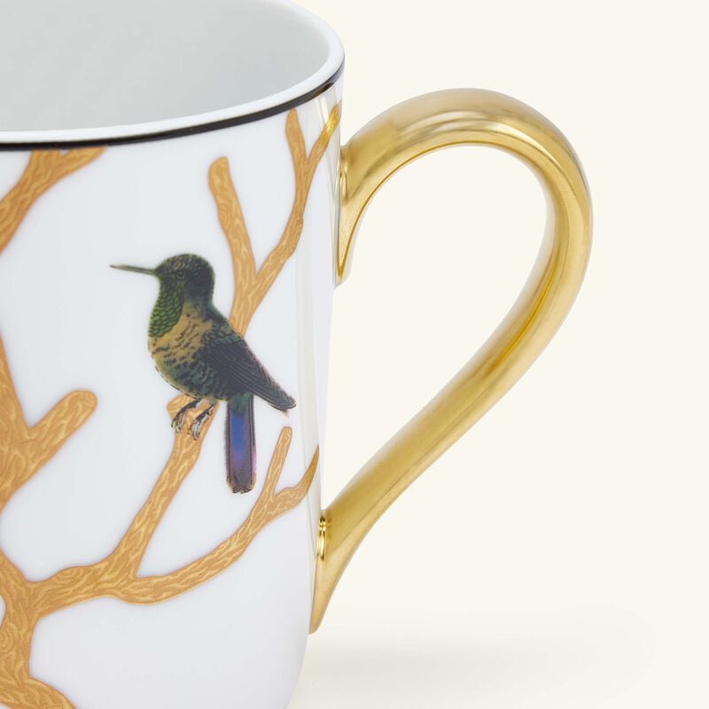Aux Oiseaux Mug Gold Set Of 2 bernardaud aux oiseaux mug gold set of 2
