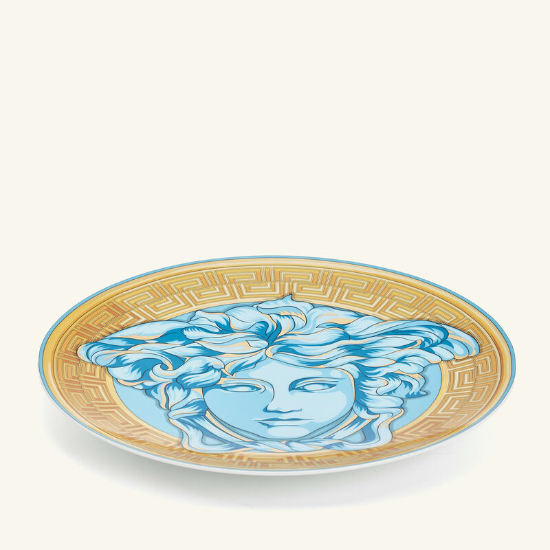 Medusa Amplified Blue Coin Charger Plate Round Blue 33cm versace medusa amplified blue coin charger plate round blue 33cm