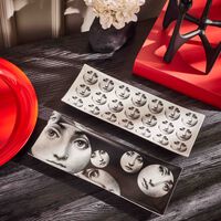 Tema e Variazioni no.242 Tray Rectangular Small Black fornasetti tema e variazioni no 242 tray rectangular small black