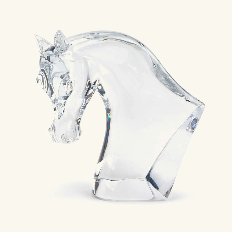 Horse Head Sculpture Medium Clear lalique horse head sculpture medium clear