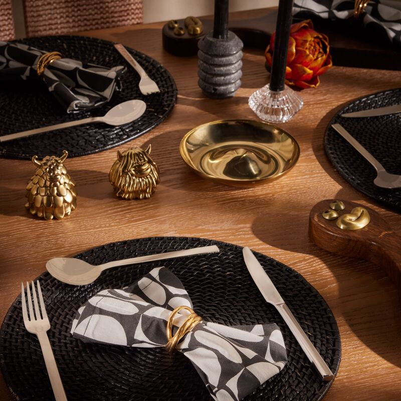 Napkin Ring Gold Set Of 4 l objet napkin ring gold set of 4